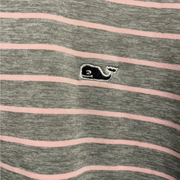 Vineyard Vines Performance Polo
Light Pink/Grey Striped Shirt Men's
Size 2XL - Picture 2 of 5